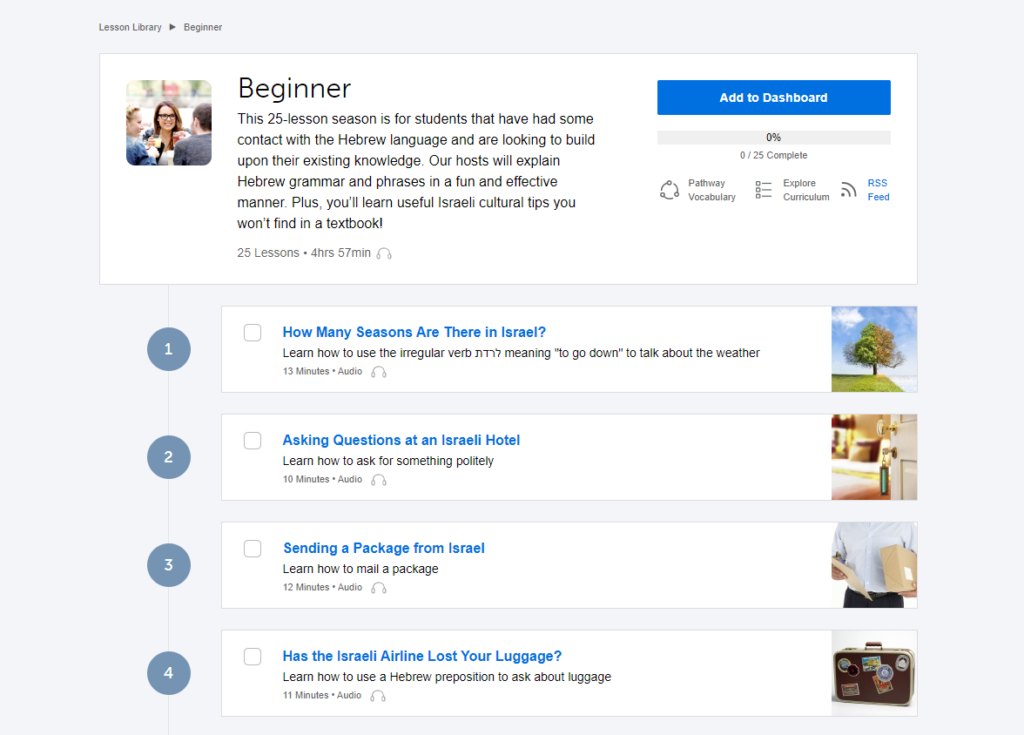 hebrew pod 101 dashboard review
